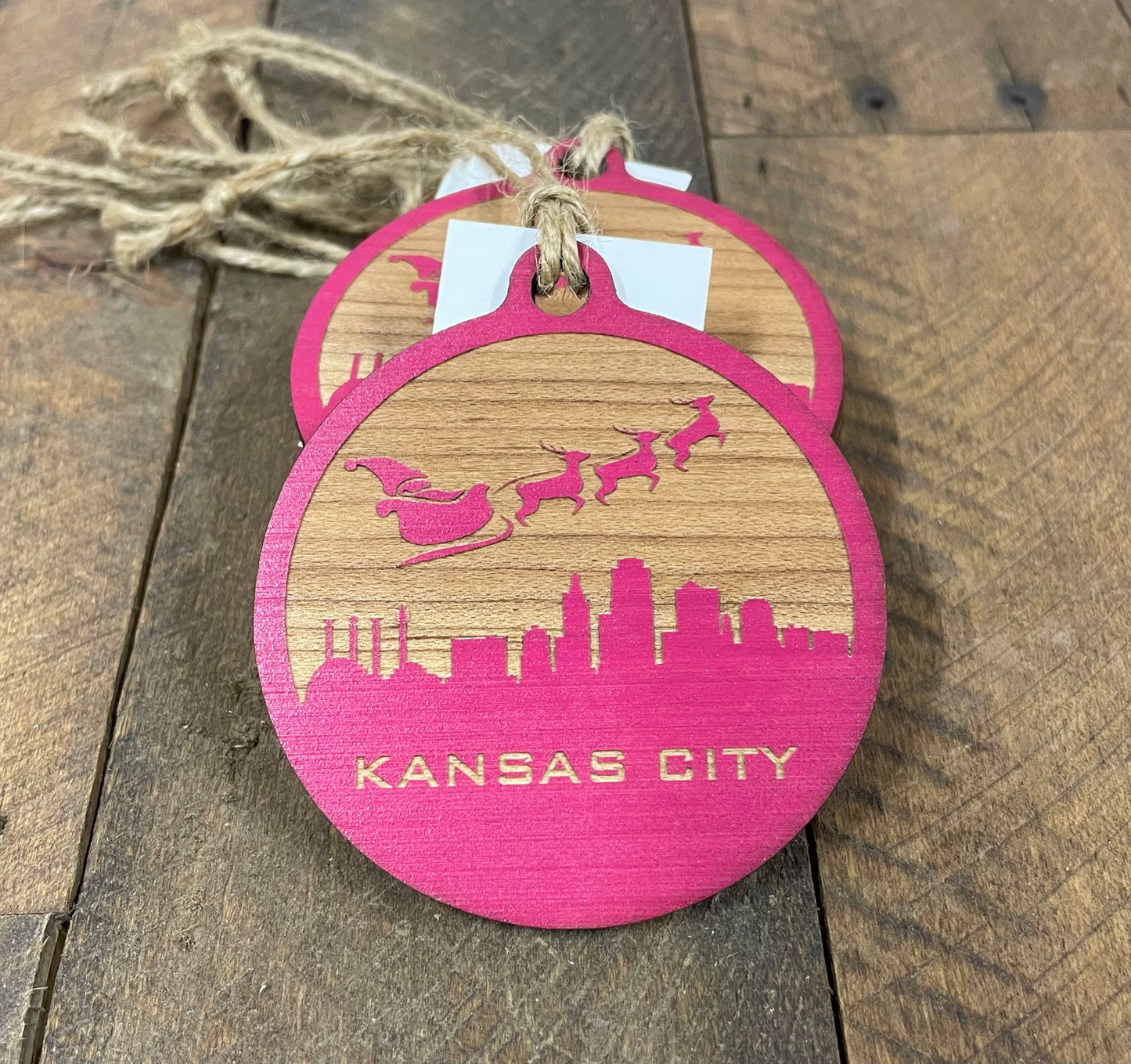 KC Santa & Skyline Hot Pink