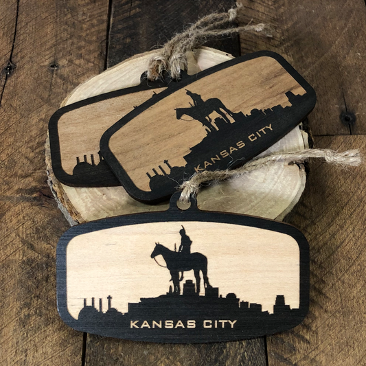 KC Skyline Rectangle with Scout Ornament